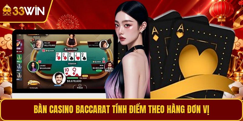 Bàn casino baccarat tính điểm theo hàng đơn vị