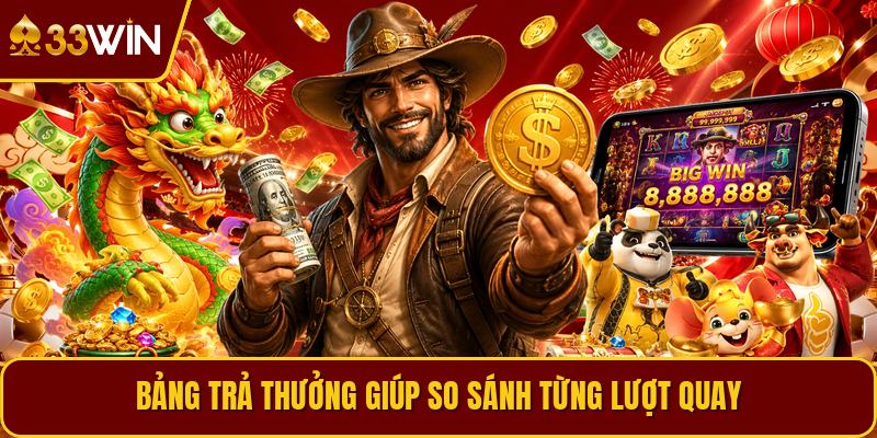 Bảng trả thưởng giúp so sánh từng lượt quay