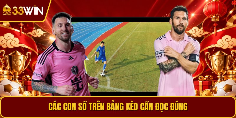 Các con số trên bảng kèo cần đọc đúng
