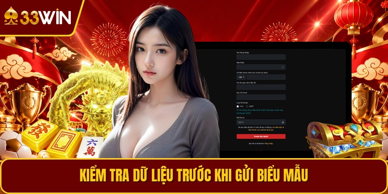 Kiểm tra dữ liệu trước khi gửi biểu mẫu