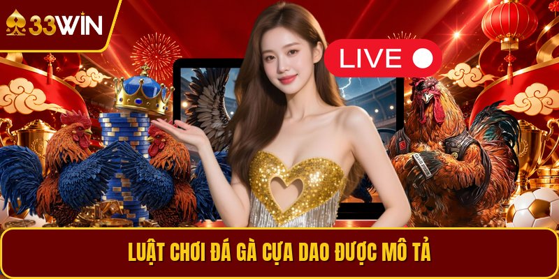 Luật chơi đá gà cựa dao được mô tả